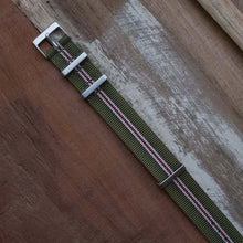 Load image into Gallery viewer, Textured 'A400' Striped Military Green NATO