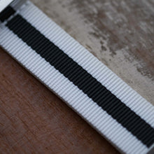 Load image into Gallery viewer, Textured Black With White Stripe NATO