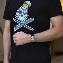 Load image into Gallery viewer, Griff Strap Pirate - Black T-shirt