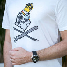 Load image into Gallery viewer, Griff Strap Pirate - White T-shirt