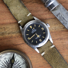 Load image into Gallery viewer, Distressed Forrest Green Rough Suede