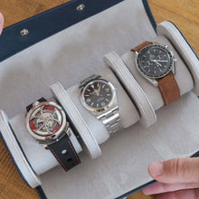 Load image into Gallery viewer, Watch Tube For Three Watches In Navy Blue