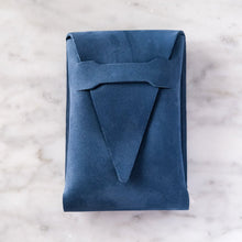 Load image into Gallery viewer, DE GRIFF Short Watch Pouch in Navy Suede (Bracelet Edition)
