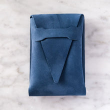 Load image into Gallery viewer, DE GRIFF Short Watch Pouch in Navy Suede (Bracelet Edition)