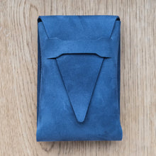 Load image into Gallery viewer, DE GRIFF Short Watch Pouch in Navy Suede (Bracelet Edition)