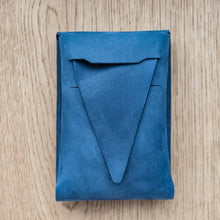 Load image into Gallery viewer, DE GRIFF Short Watch Pouch in Navy Suede (Bracelet Edition)