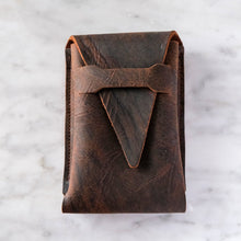 Load image into Gallery viewer, DE GRIFF Short Watch Pouch in Oiled Brown (Bracelet edition)