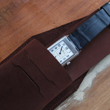 Load image into Gallery viewer, DE GRIFF Short Watch Pouch in Brown Suede (Bracelet Edition)
