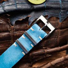 Load image into Gallery viewer, Bombay Blue Rugged Leather NATO