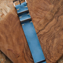 Load image into Gallery viewer, Bombay Blue Rugged Leather NATO