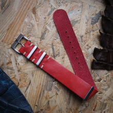 Load image into Gallery viewer, Nomad Red Rugged Leather NATO