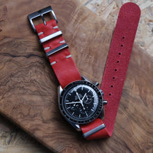 Load image into Gallery viewer, Nomad Red Rugged Leather NATO