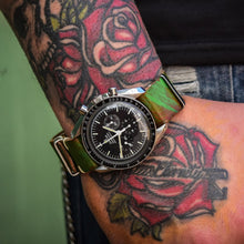 Load image into Gallery viewer, Rugged 'Mad Green' Leather NATO