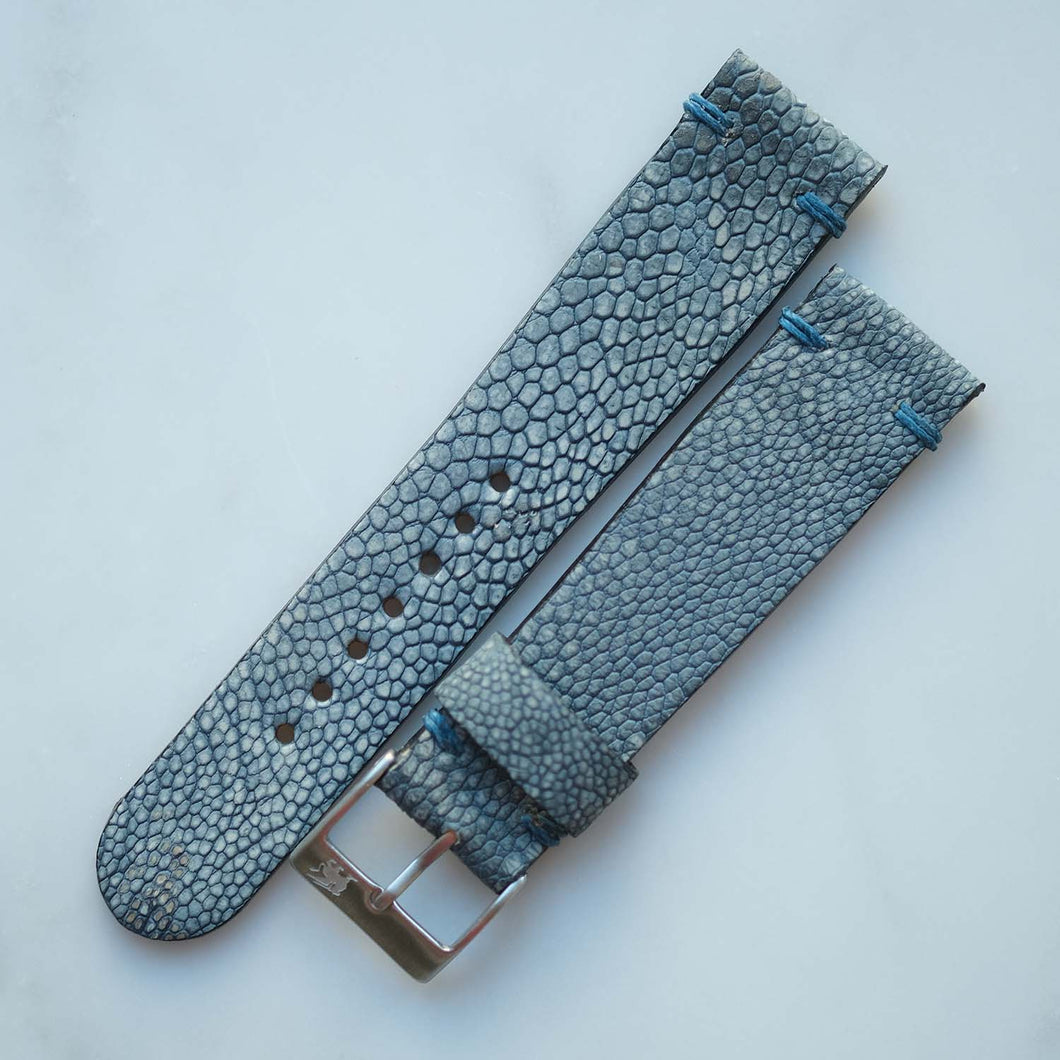 Denim Blue Ostrich Fino (Zero Wait)