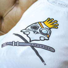 Load image into Gallery viewer, Griff Strap Pirate - White T-shirt
