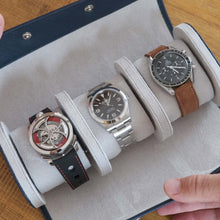 Load image into Gallery viewer, Watch Tube For Three Watches In Navy Blue
