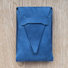 Load image into Gallery viewer, DE GRIFF Short Watch Pouch in Navy Suede (Bracelet Edition)
