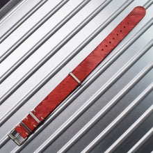 Load image into Gallery viewer, Rugged &#39;Red Marble&#39; Leather NATO
