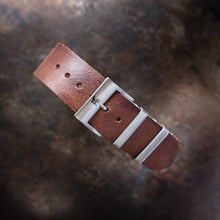 Load image into Gallery viewer, Rugged Leather Brown NATO

