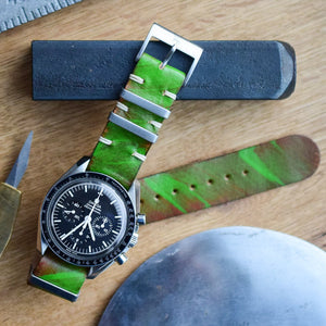 Rugged 'Mad Green' Leather NATO